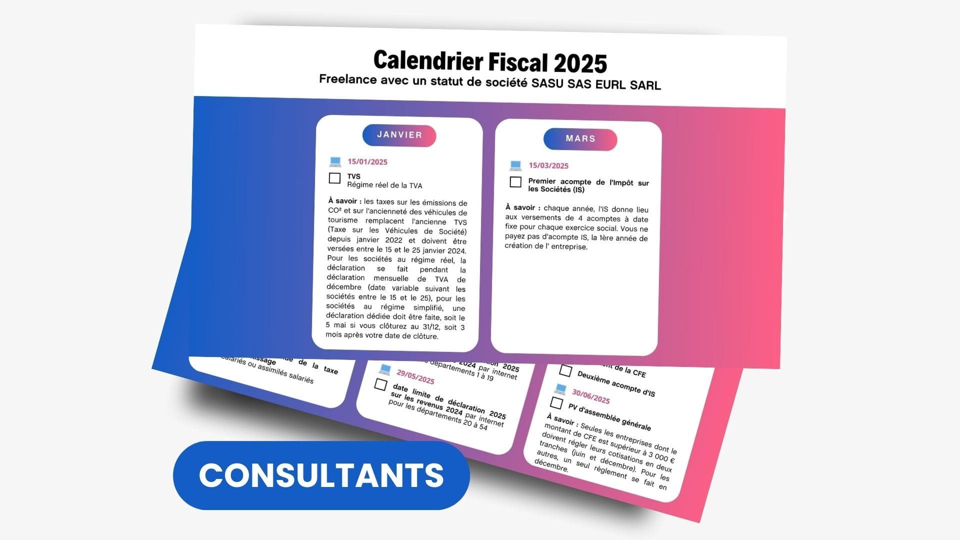 Calendrier fiscal 2025 : toutes les dates clés des échéances fiscales
