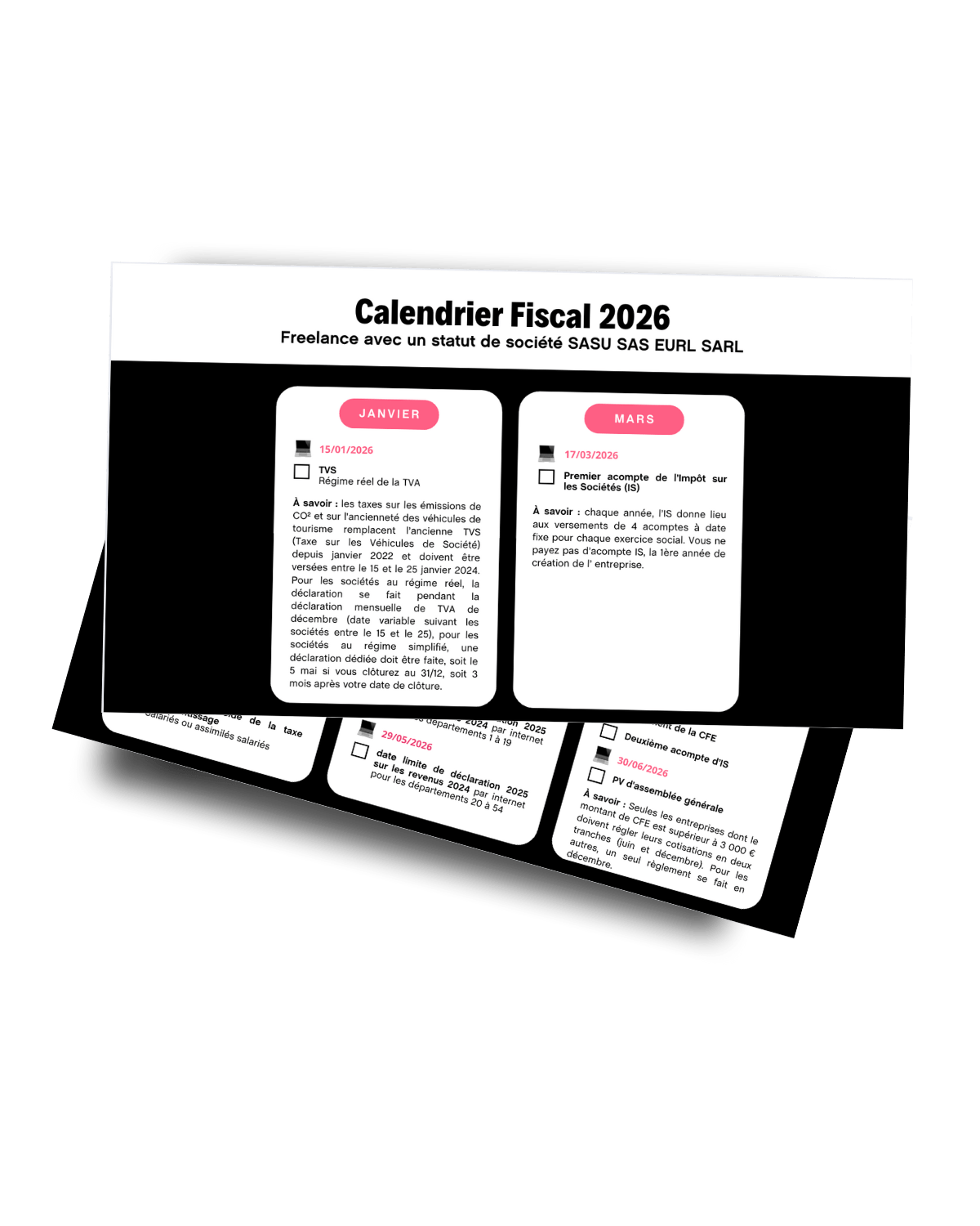 Calendrier fiscal 2026 : toutes les dates clés des échéances fiscales
